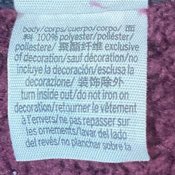 PINK Victoria's Secret Sherpa Wine Fleece Quarter Zip Pullover Size Large Top - Picture 7 of 7